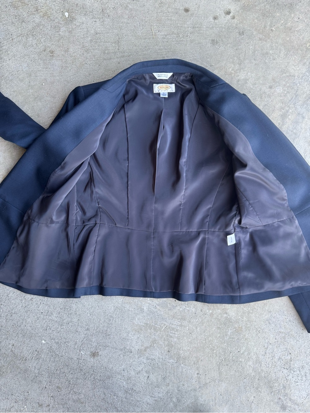 Talbots Navy Wool Single-Button Women's Blazer 6 Petite Tailored Professional - Picture 15 of 16
